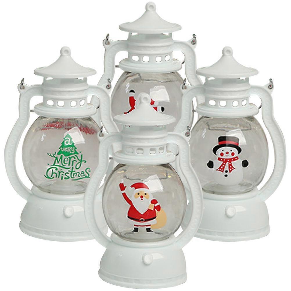 Christmas Lantern LED Lantern Xmas Decorative Light for 4Pcs