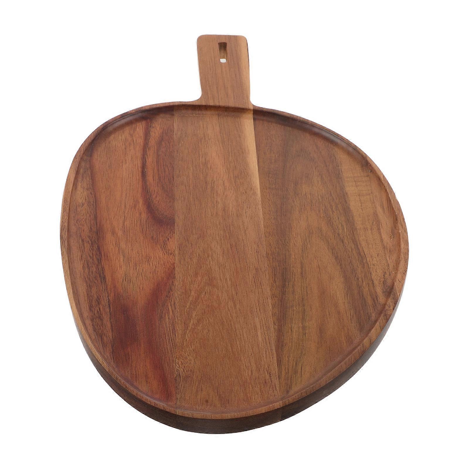 Creative Snack Plate Serving Trays For Home Use With Rustic Charm Ideal For Casual Meals Constructed From Acacia Wood 5Pcs