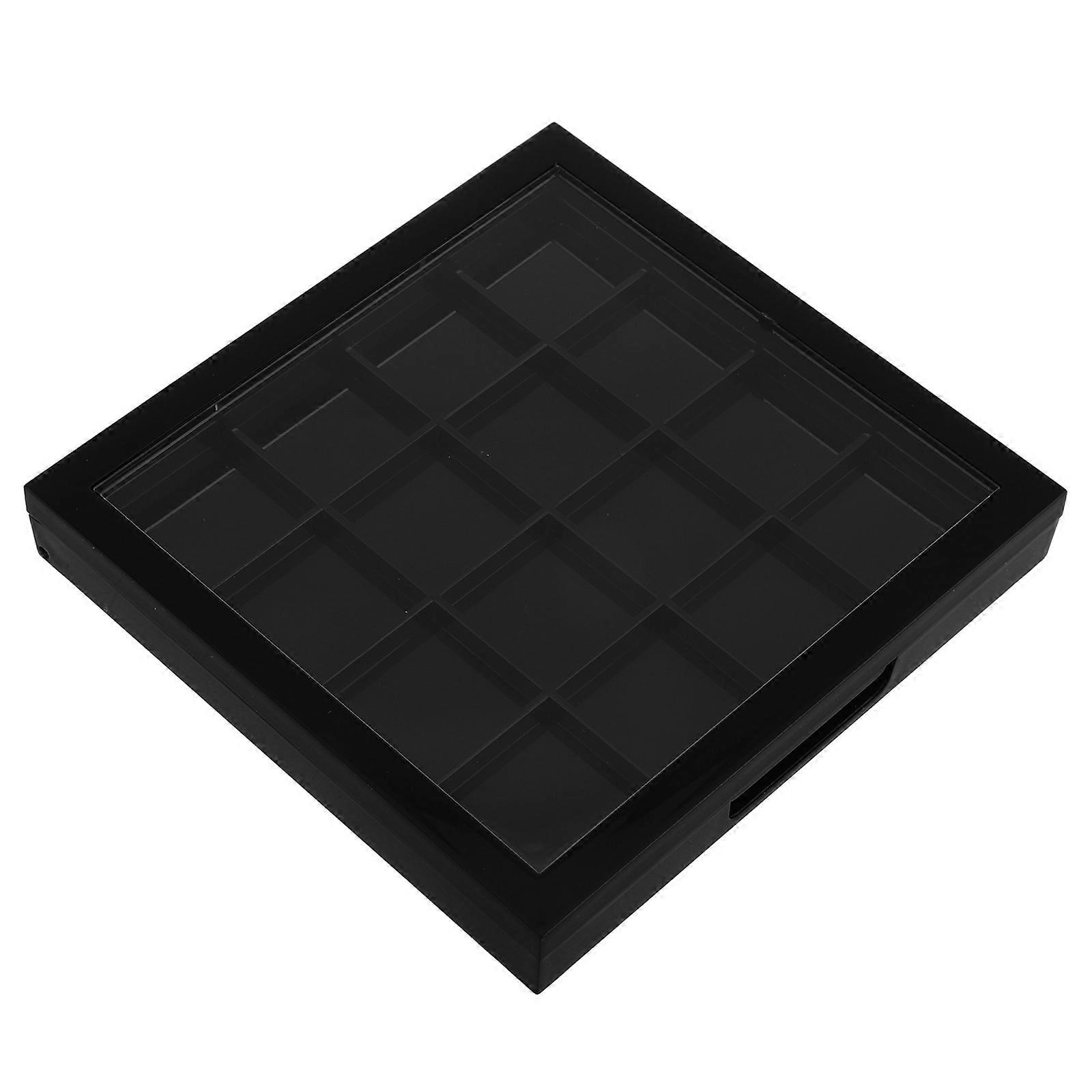 4Pcs Eyeshadow Box Empty Makeup Palette for Storage Use Black Plastic