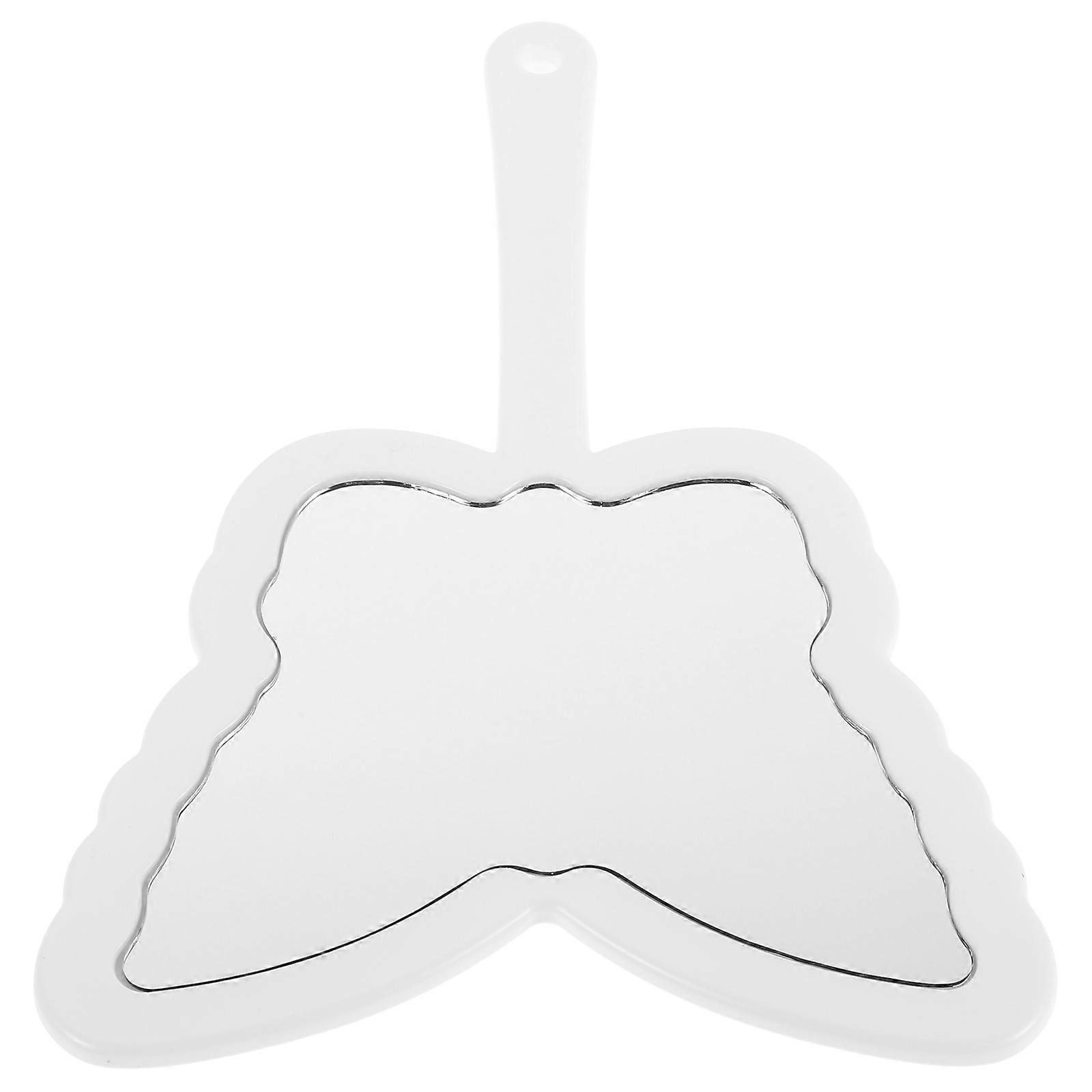 Compact Handheld Makeup Mirror for Makeup with Handle 4Pcs White Portable Mirror