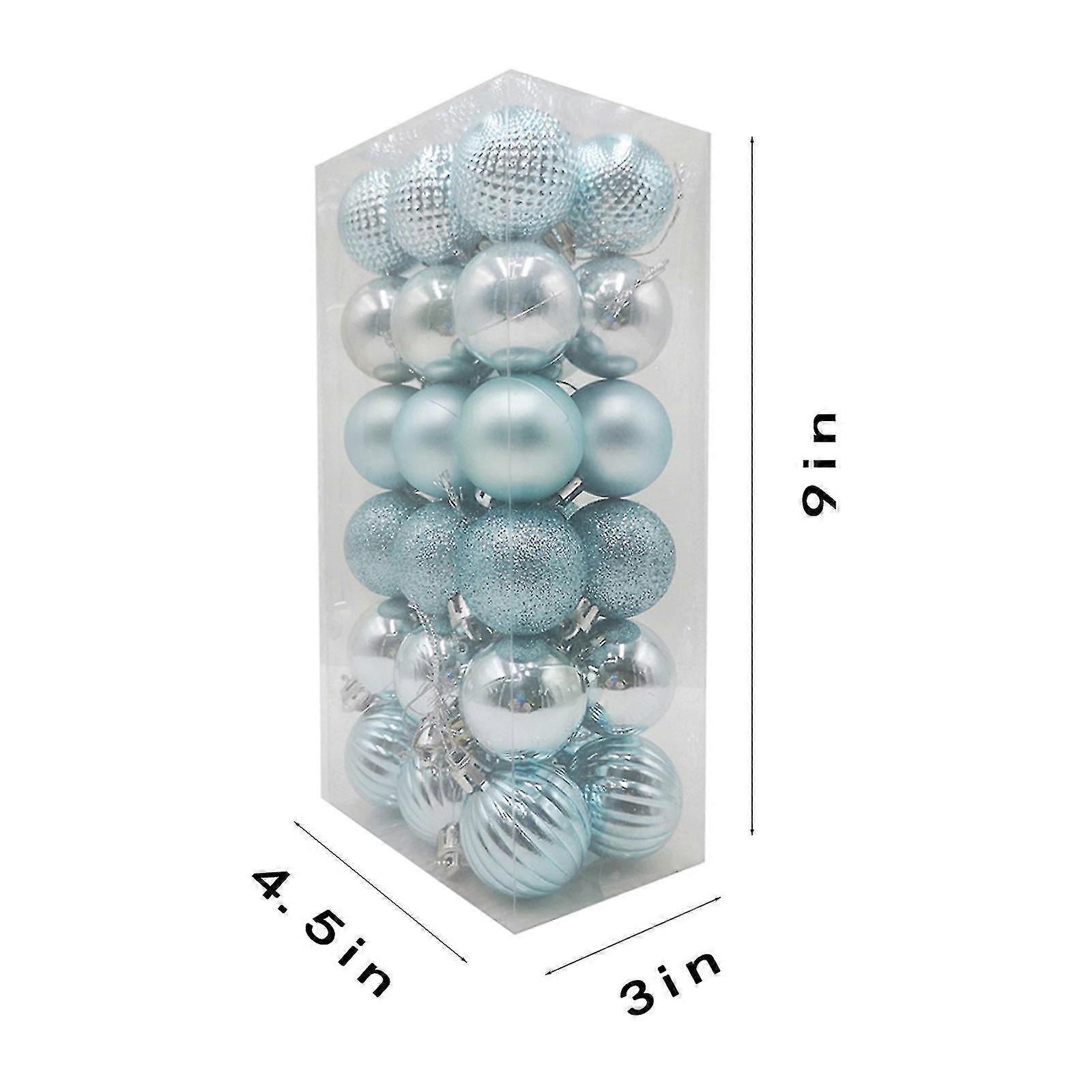 Xmas 36 Pack Christmas Tree Ornaments Set Mini Shatterproof Balls