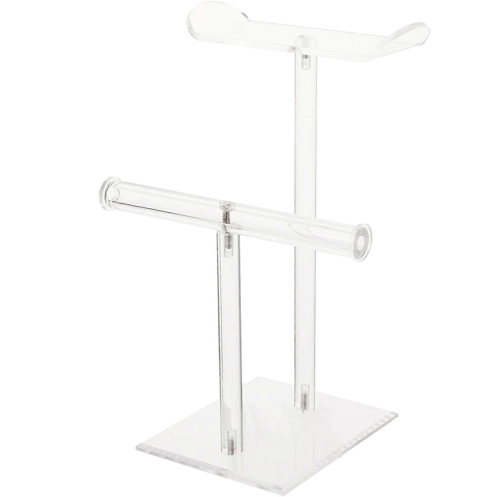 2Pcs Acrylic Headband Headdress Rack Rectangular Display Holder For Daily Use And Retail Display 9.04X6.13X4.52IN Durable Storage Solution