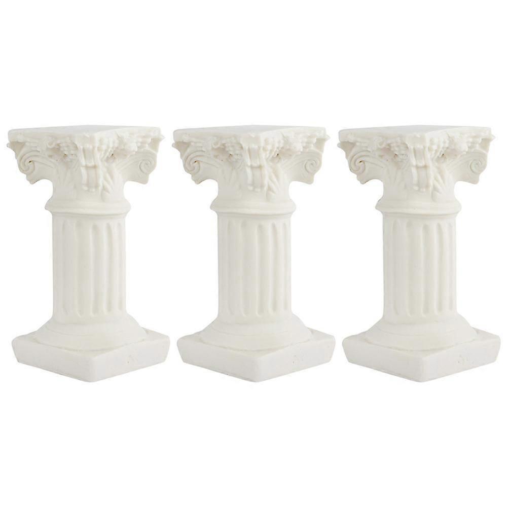 Roman Pillar Decorative Column for Sand Table 3Pcs Mini Ornament