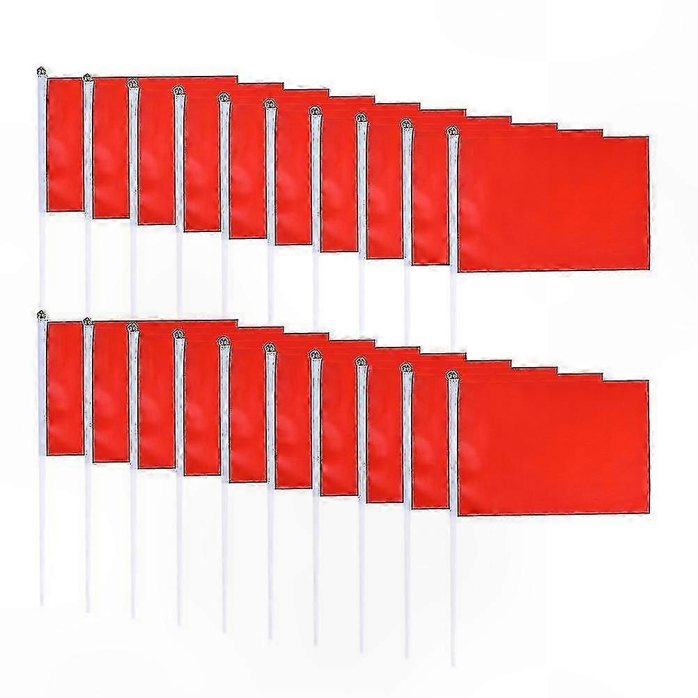 Solid Color Mini Square Flags for Party Celebrations (Red, 100pcs)