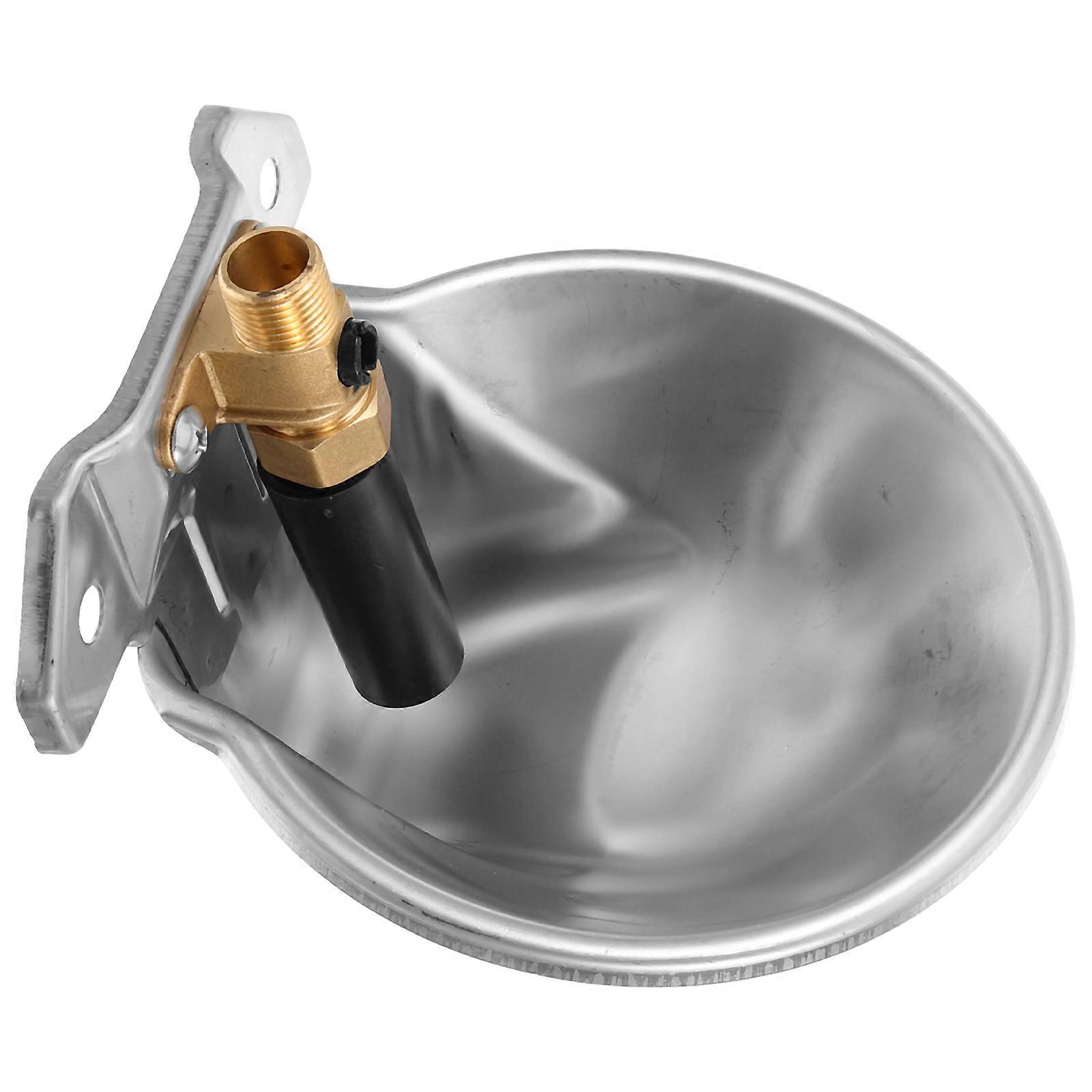 Cattle Drinking Bowl Automatic Waterer for Feeding 2Pcs Stainless Steel