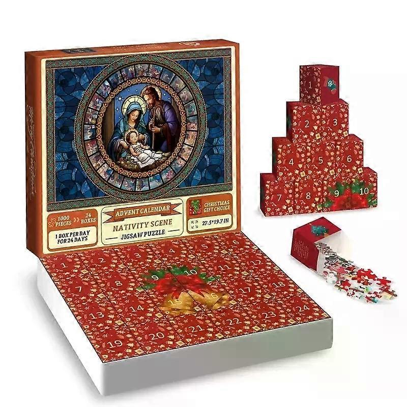 Nativity Scene Jigsaw Puzzle 1000 Pieces Christmas Nativity Scene Puzzle Nativity Scene Advent Puzzle Advent Calendar Jigsaw