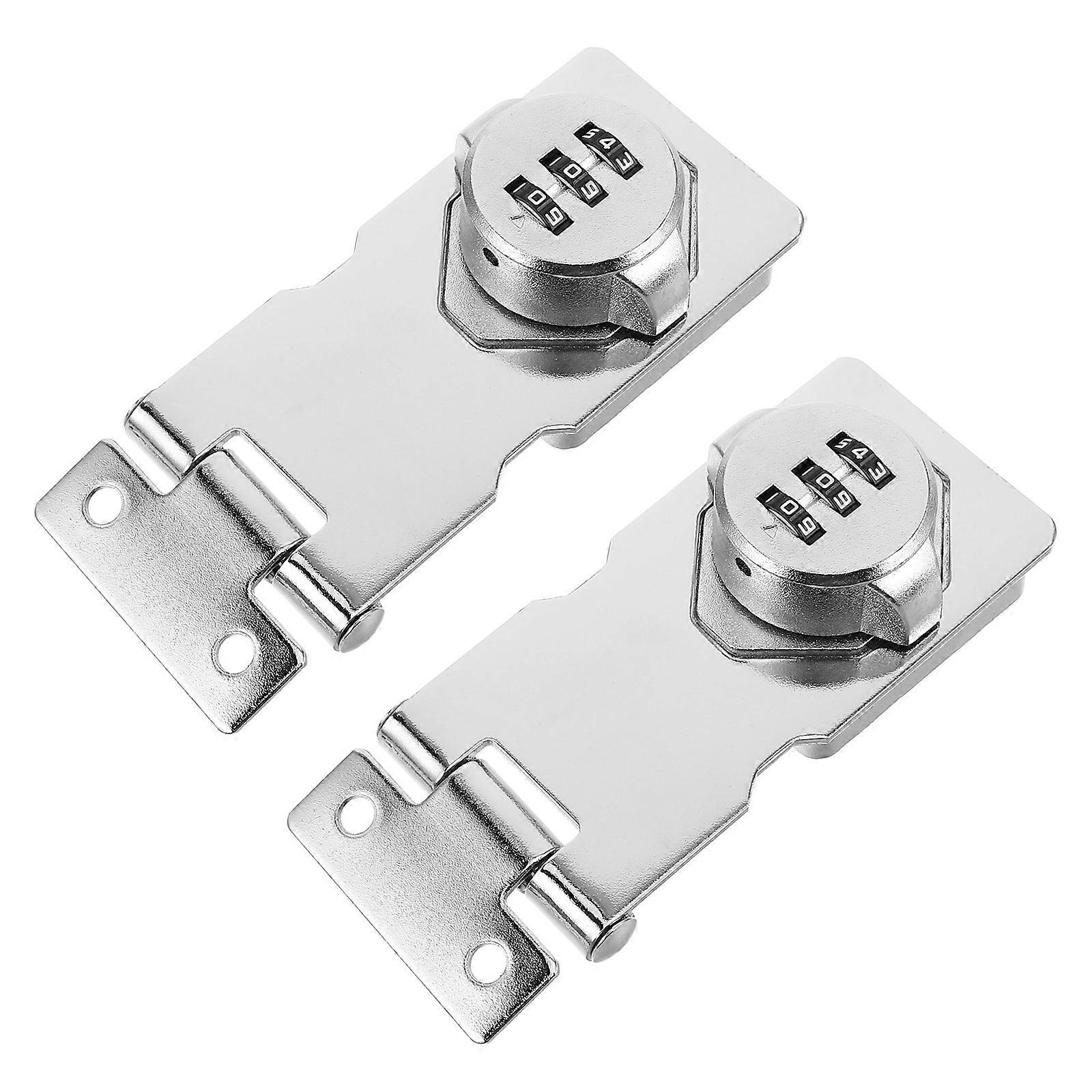Mechanical Password Hasp Lock Keyless Door Lock for Cabinets 4Pcs Set