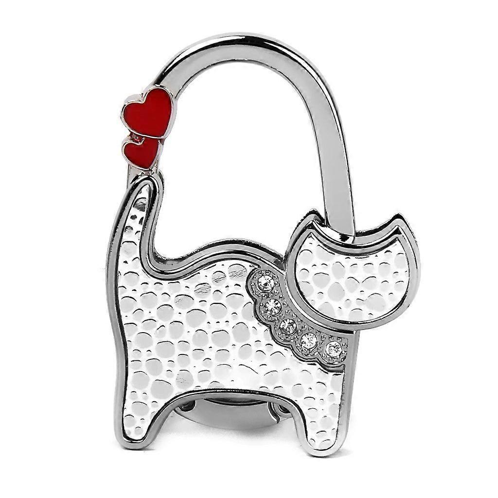 Bag Holder Foldable Handbag Shaped (Silver and White)