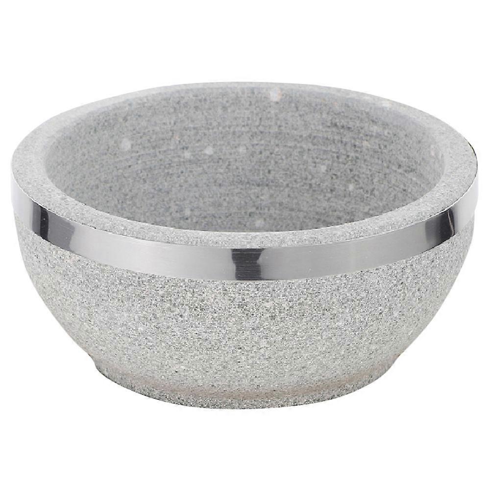 Bibimbap Bowl Stone Cookware Ideal For Family Meal Preparation With Open Flame Use And Crisp Crust Formation 2Pcs