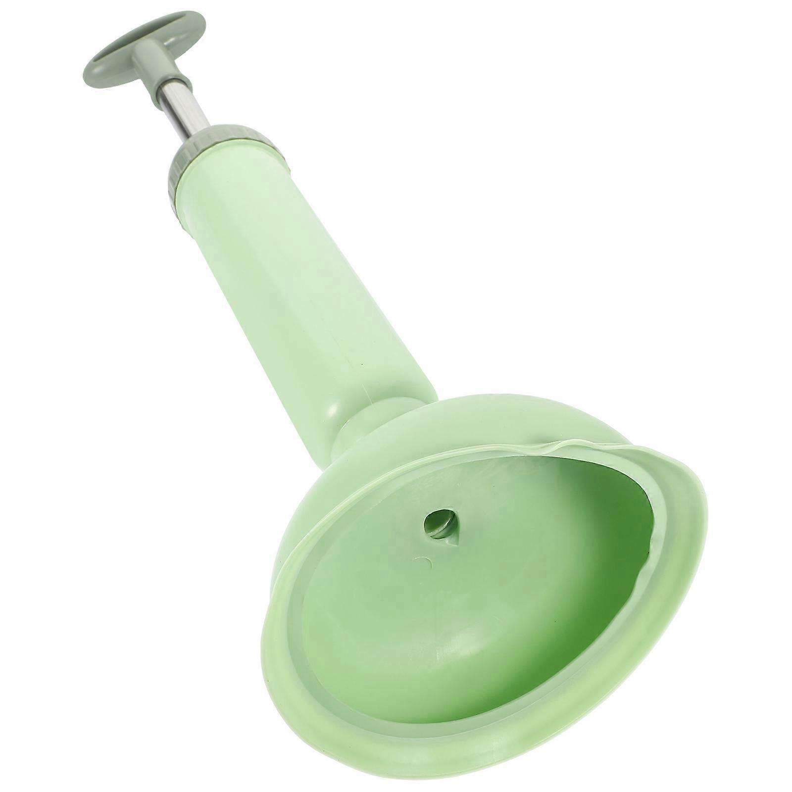 Toilet Pump Plunger Practical Plunger Tool Home Use Green 43.5x15.5cm Plumbing Unclogging 1Pc