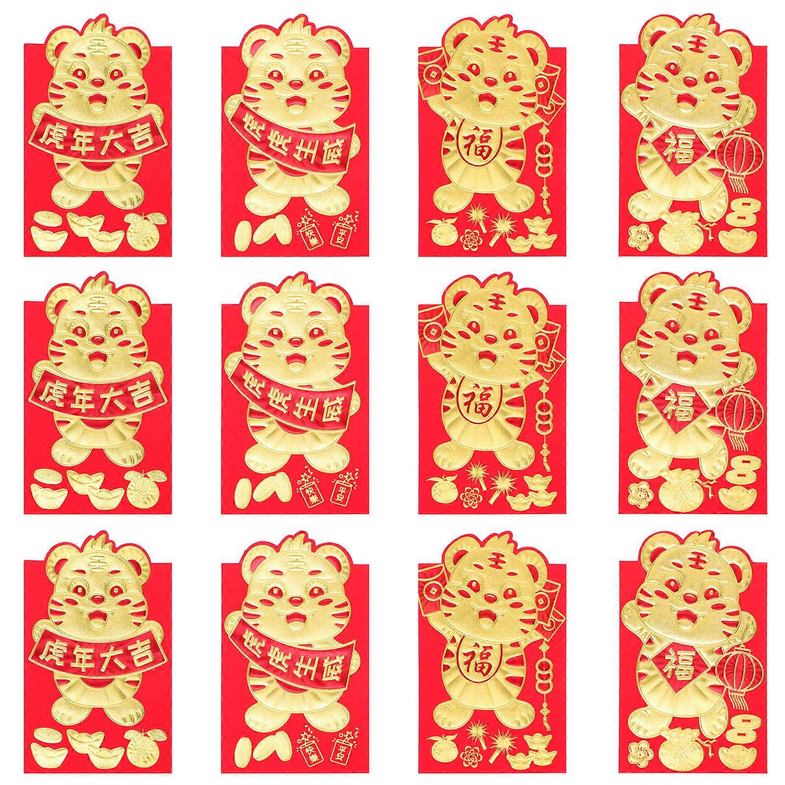 Chinese New Year Red Envelopes 360Pcs for Ceremony Packet Storage