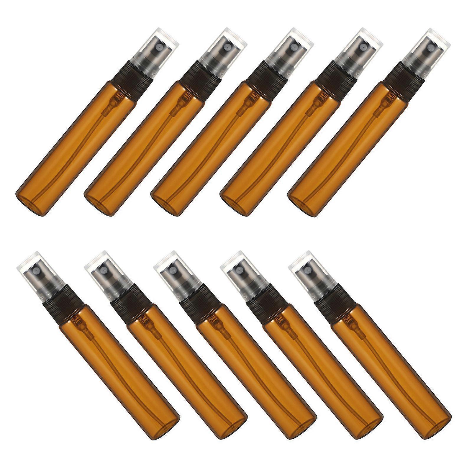 Refillable Spray Bottle Glass Bottle for Perfume 40Pcs Light Brown