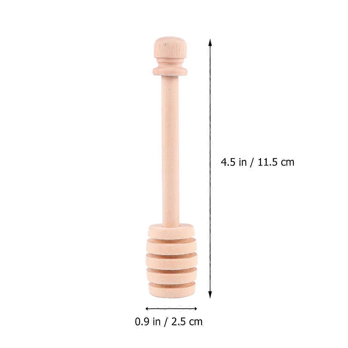 Honey Dipper Stick Wooden Tool with 8Pcs for Effective Stirring