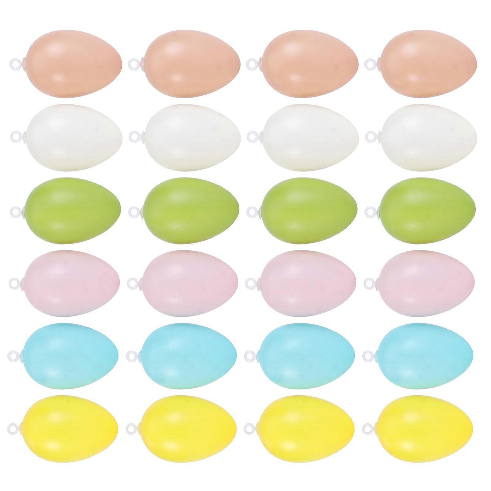 Plastic Easter Eggs Hanging Pendant for Decor 30Pcs Assorted Color