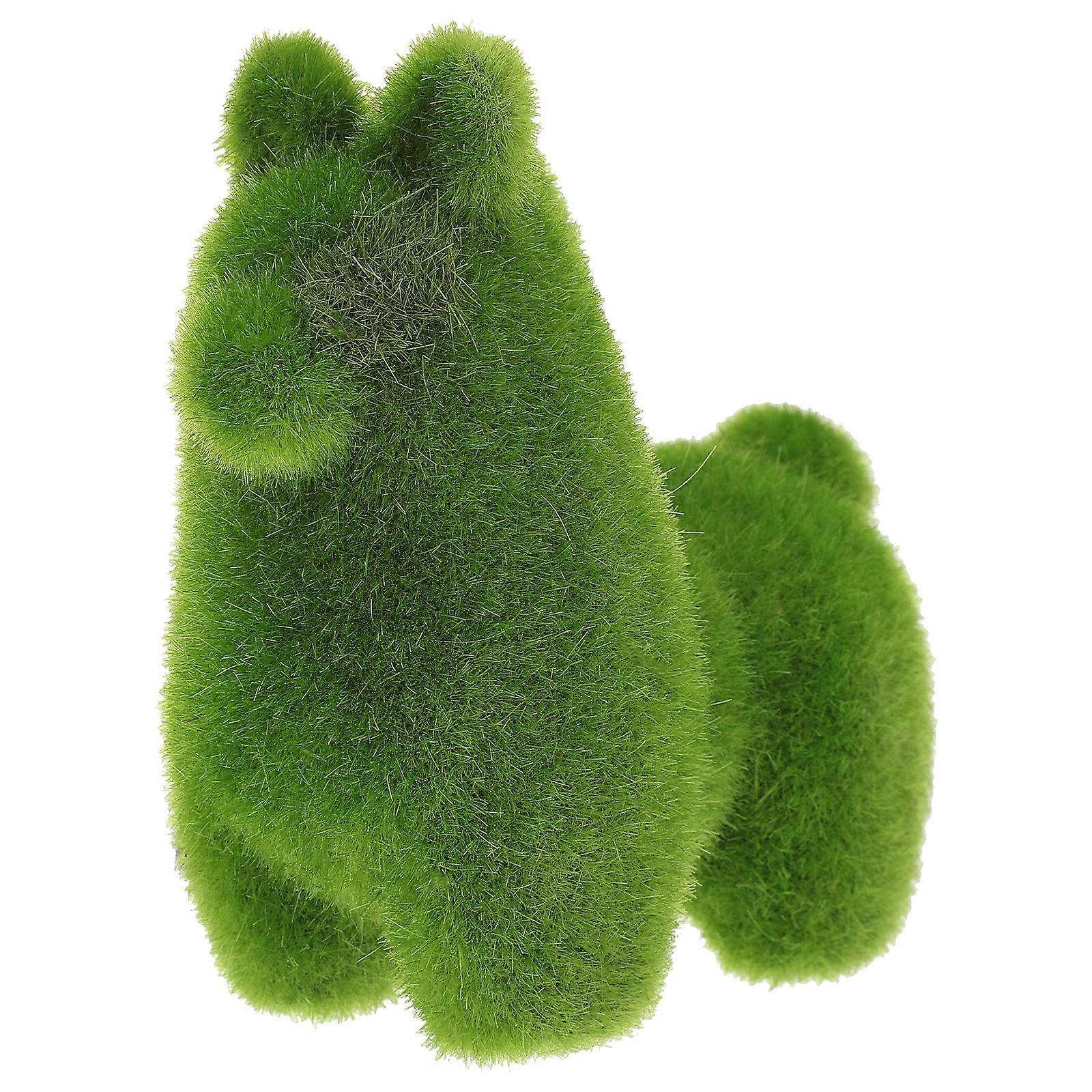 Simulation Moss Rabbit Decorative Green Grass for DIY Garden