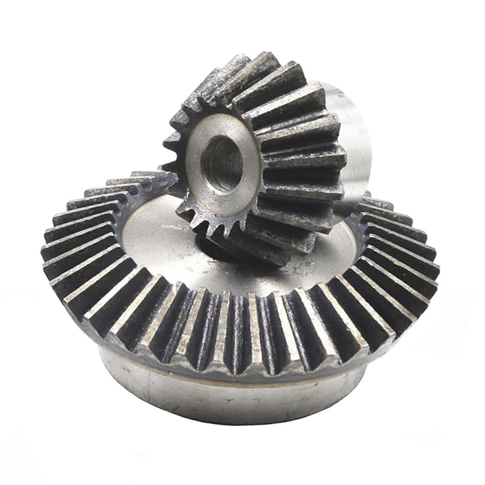 1:3 Bevel Gear Set 2 Pcs Modulus 2 18T 8mm Hole 54T 12mm Inner Hole 90 Degree Steel Gears