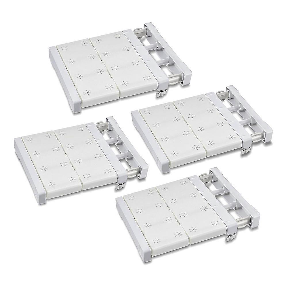 4 Pcs Closet Tension Shelf Rod Expandable Shelf Locker Organizer Adjustable Metal Storage Rack Scalable