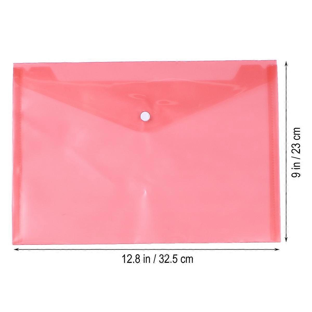 Transparent Plastic Document Bag File Pockets For Office Supplies With Assorted Color Zipper Storage 48 Pcs