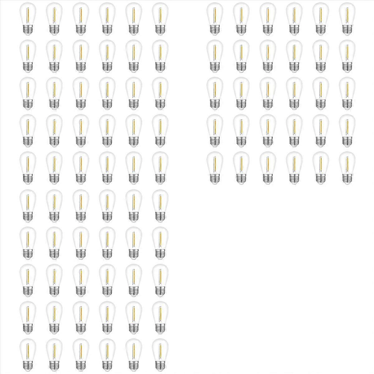 90-Pack Outdoor String Light Bulbs, Waterproof S14 Replacement Bulb, E26 Base Warm White