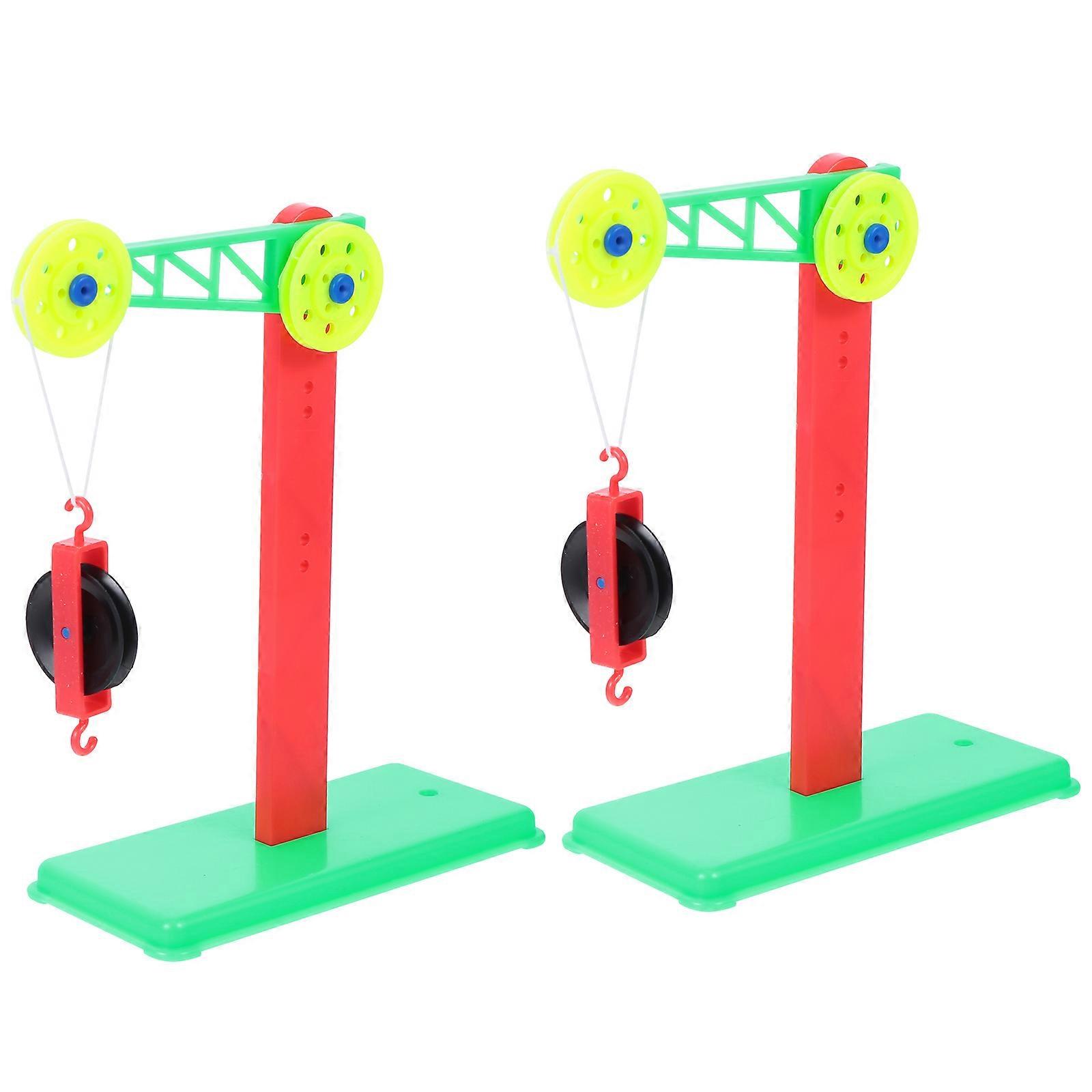 Pulley Set of 2Pcs Plastic Pulley Block Ideal for Laboratory Demonstrations and Home Use Enhancing Kids Practical Learning