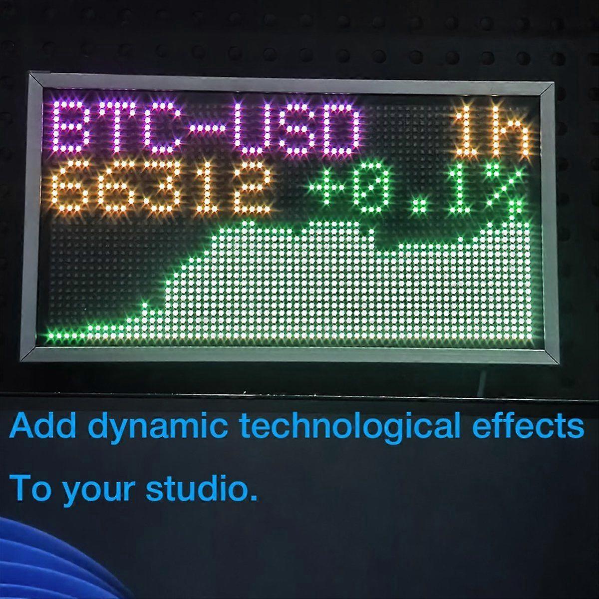 8inch Big Wall Weather Clock and Stock Bitcoin Price Ticker Display