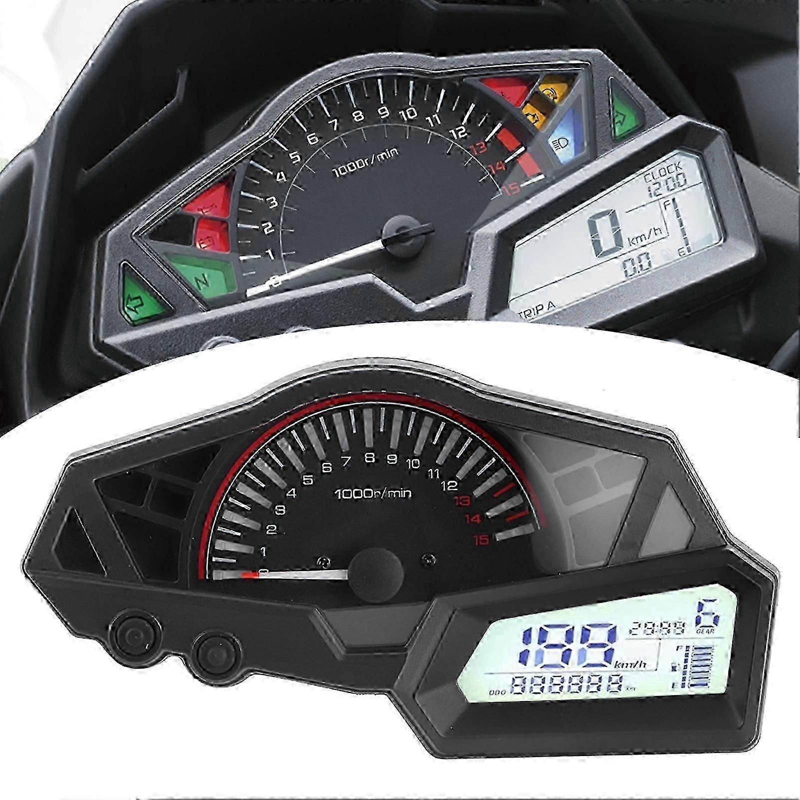LCD Speed and Fuel Gauge Odometer for KAWASAKI NINJA 300/EX300/300SE 2013-2015 Models with RPM up to 15000