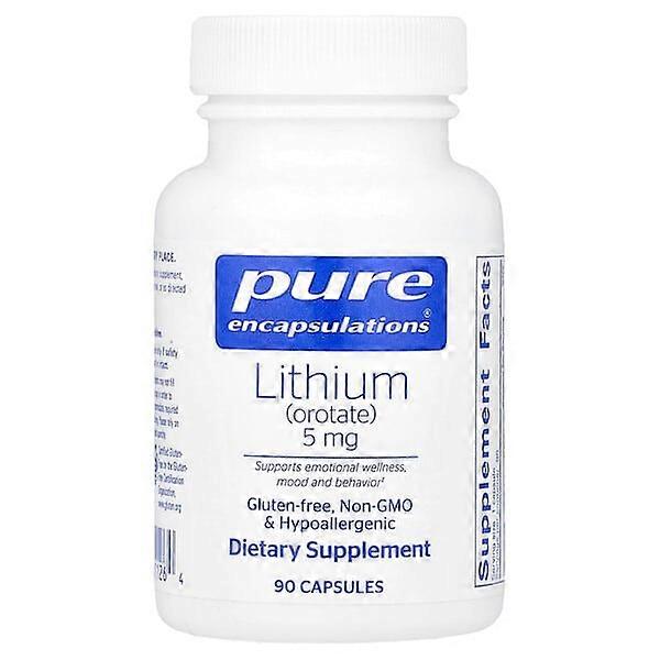 Pure Encapsulations, Lithium (Orotate), 5 mg, 90 Capsules