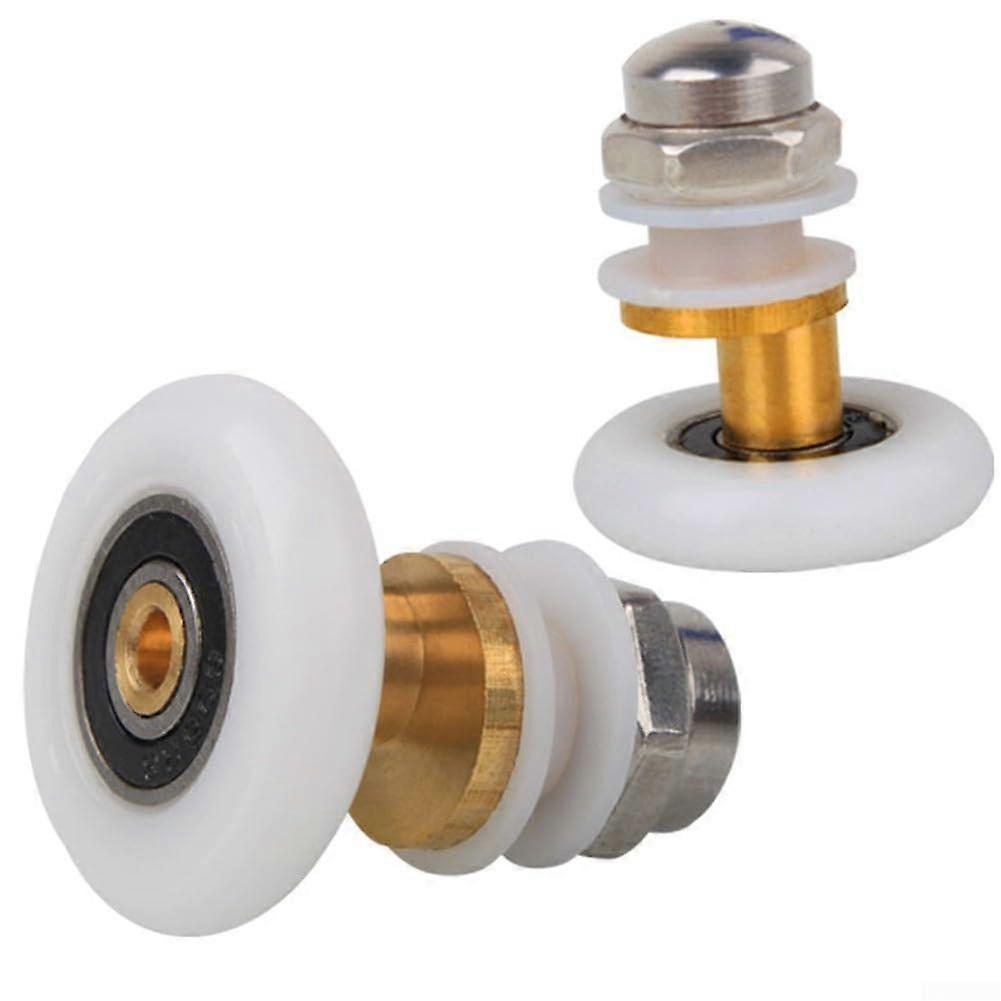 Nylon Copper Rollers Set of 4 Replacement Shower Room Pulleys, Smooth Sliding, 20mm