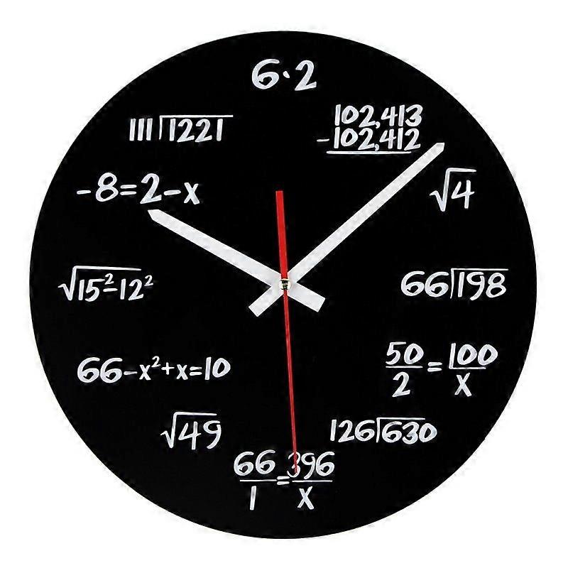 Math Clock, Novelty Wall Clock Unique Wall Clock Mathematical Formula Clock Betterlifefg