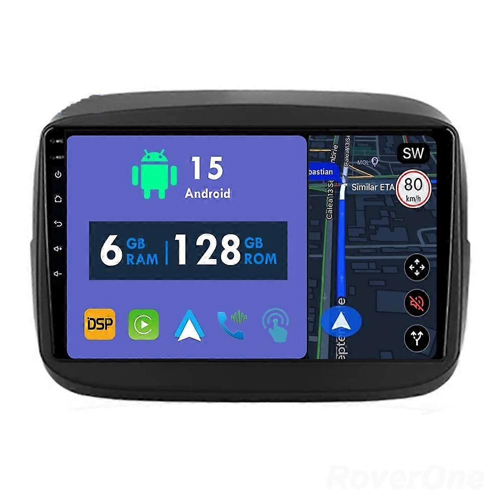 Car Radio 6G+128G CarPlay GPS Navigation Head Unit for Fiat Mobi 2016 - 2022 Android Auto Bluetooth Stereo Touch Screen