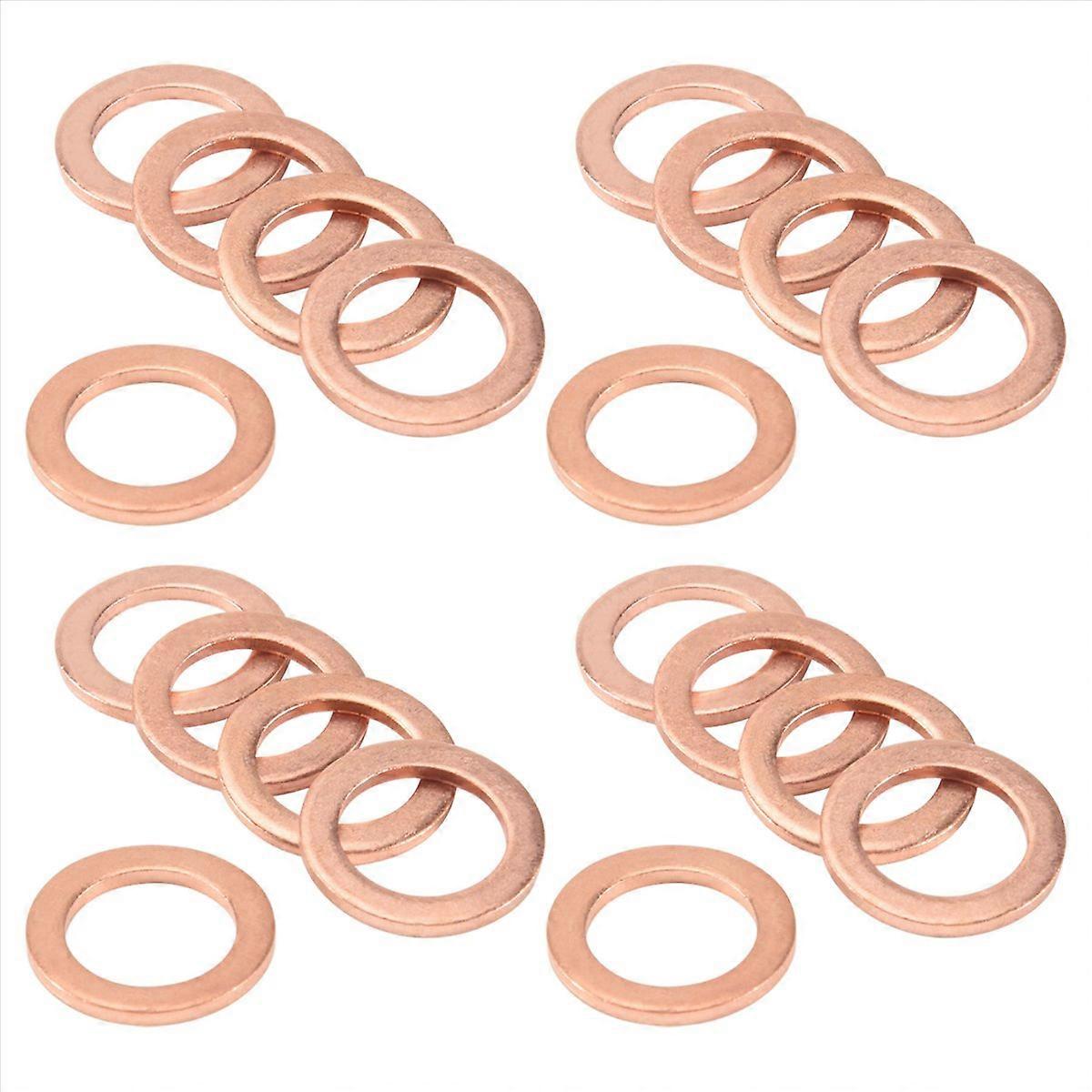 20pcs 12mmx18mmx1.5mm Copper Flat Washer Ring Sealing Fitting