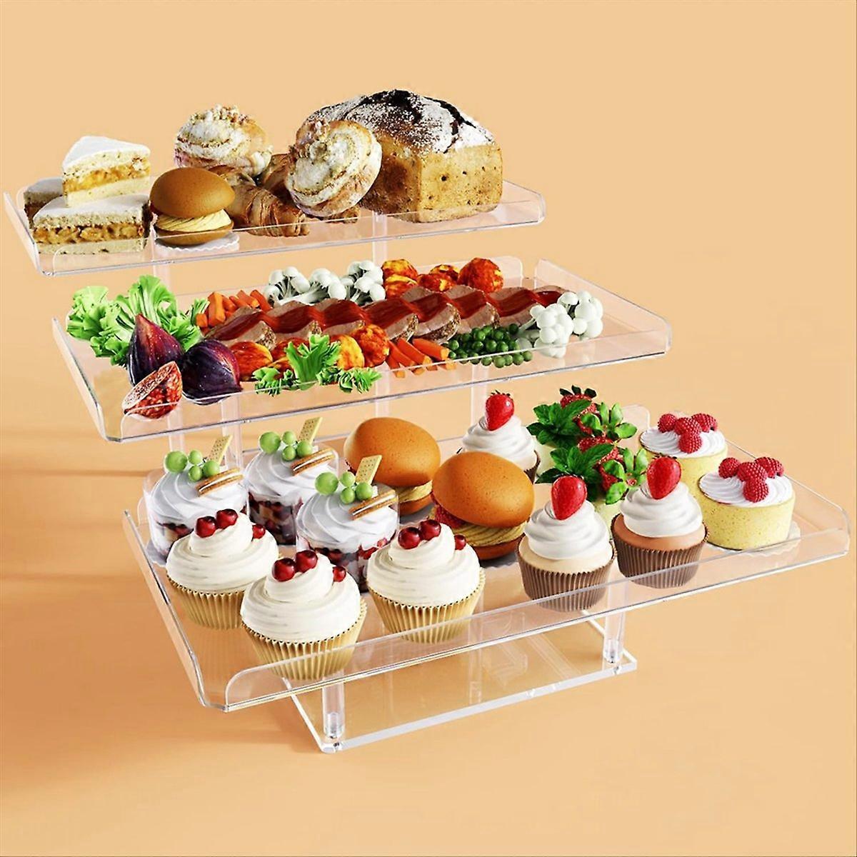 3 Tier Acrylic Display Riser Shelf Display Stand,Style B