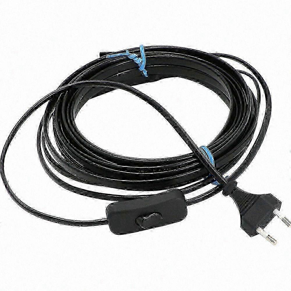 EU Plug Self-Regulating Cable for Pipe Freeze Protection, 220V Pre-Assembled Heating Solution