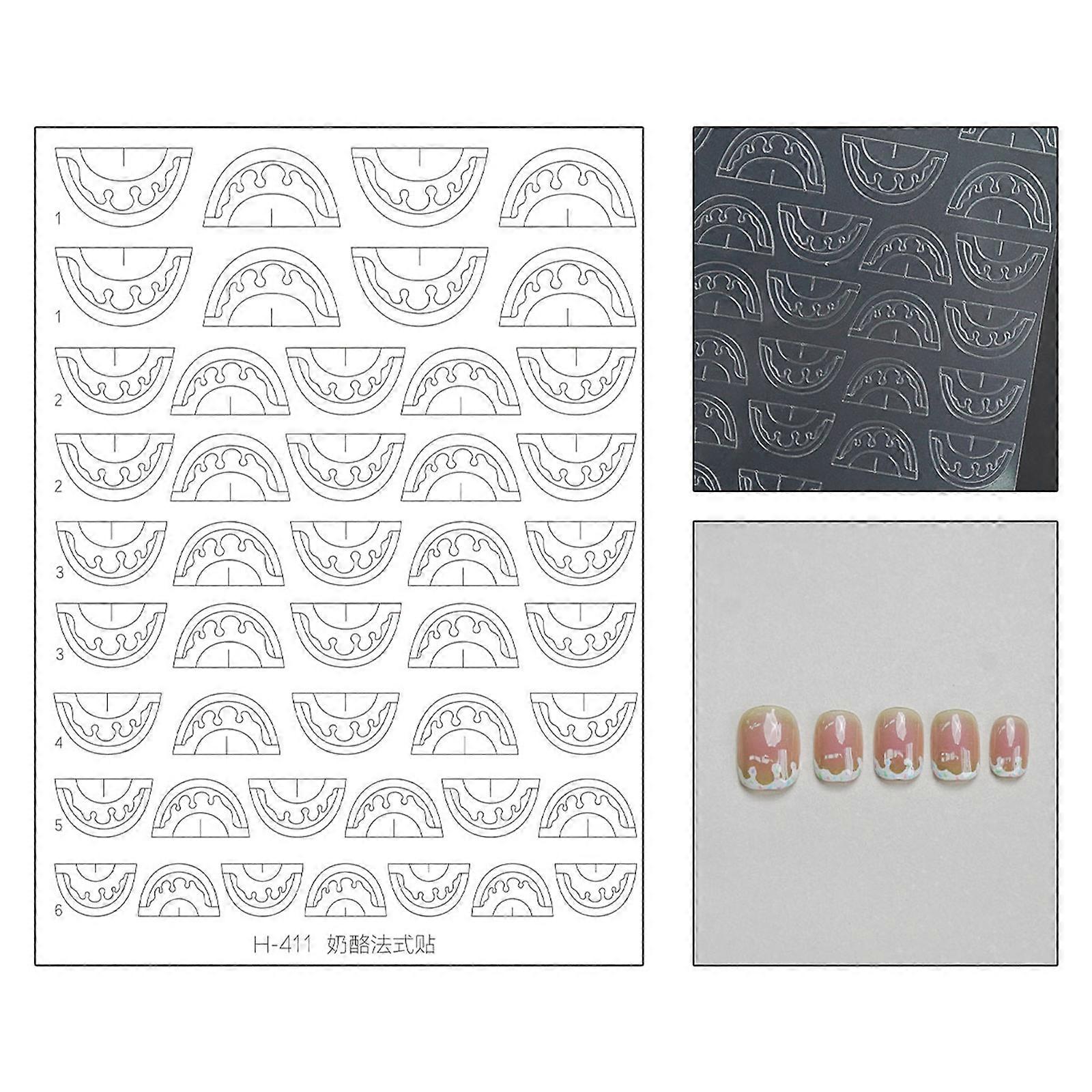 Vintage Styles Lace Nails Art Stickers Patterns For Manicure Enthusiasts Tear Resistant Paper Material Hassle Free Application Guide Multicolor