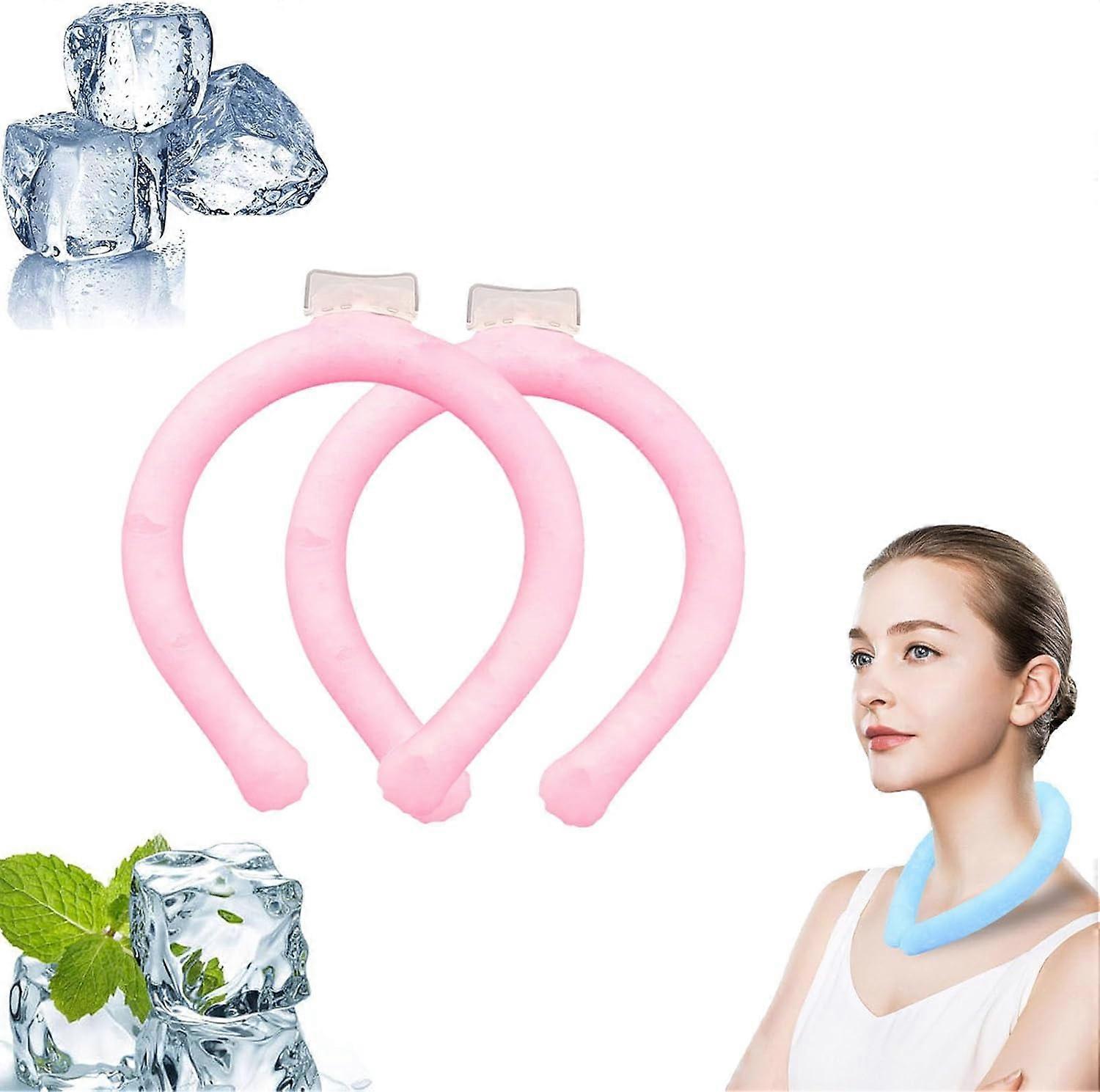 Dr Chilly Ice Ring, Neck Cooling Tube – Freezes in Tap Water, Reusable Cooling Wrap for Summer Heat (Blue, 1pc)