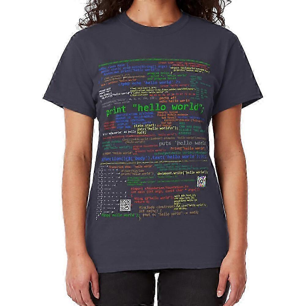Hello World - Many Programming Languages (dark) T-shirt