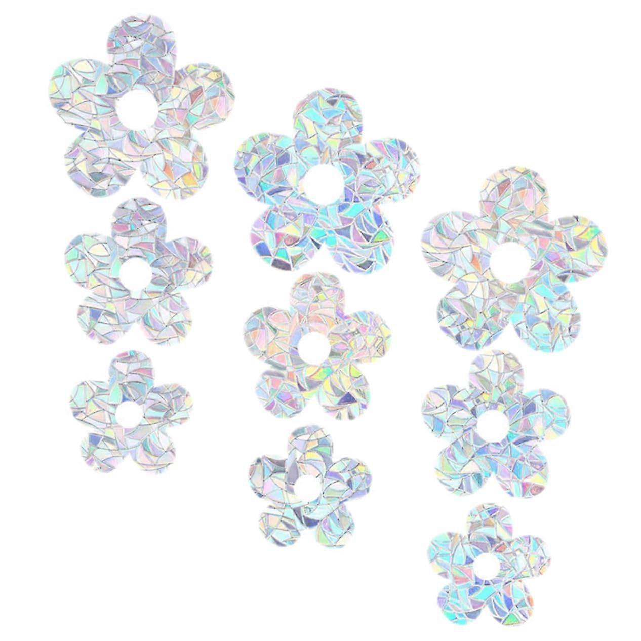 Static Cling Window Decals 9Pcs Removable Flower And Bird Design Vinyl Stickers No Residue Easy Application Home Office