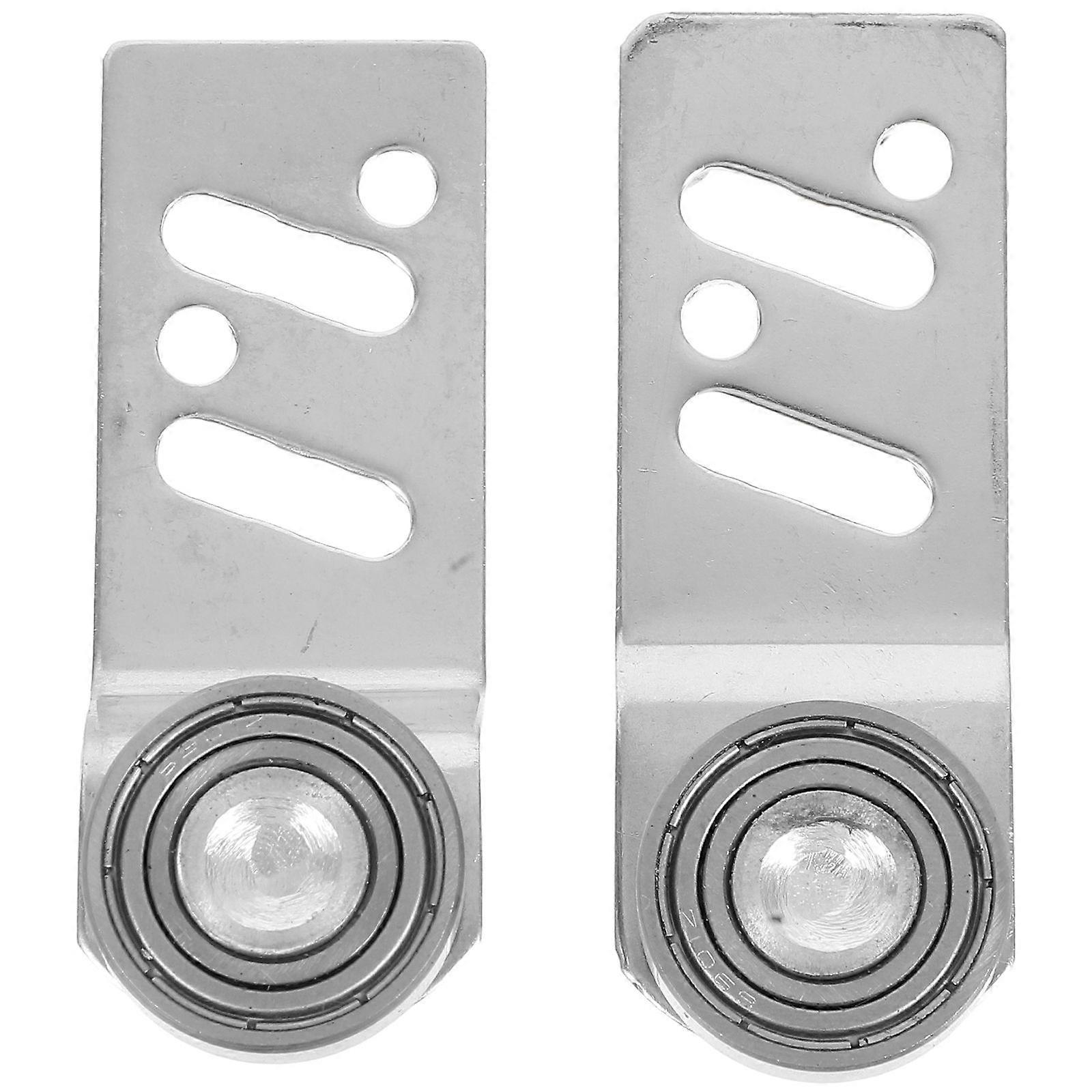 1 זוג גלגלת דלת הזזה מנירוסטה: סרן 23 מ"מ רץ דלת הזזה זוויתי כבד עם מיסבים כדוריים מפלדה לשימוש במחסן ובתעשייה