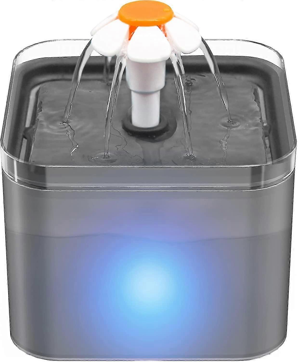Cat Fountain, 2l Cat Drinking Fountain, Ultra-quiet Cat Drinking Fountain, Led Light Drinking Fountain, Dog Drinking Fountain, With Activated Carbon F