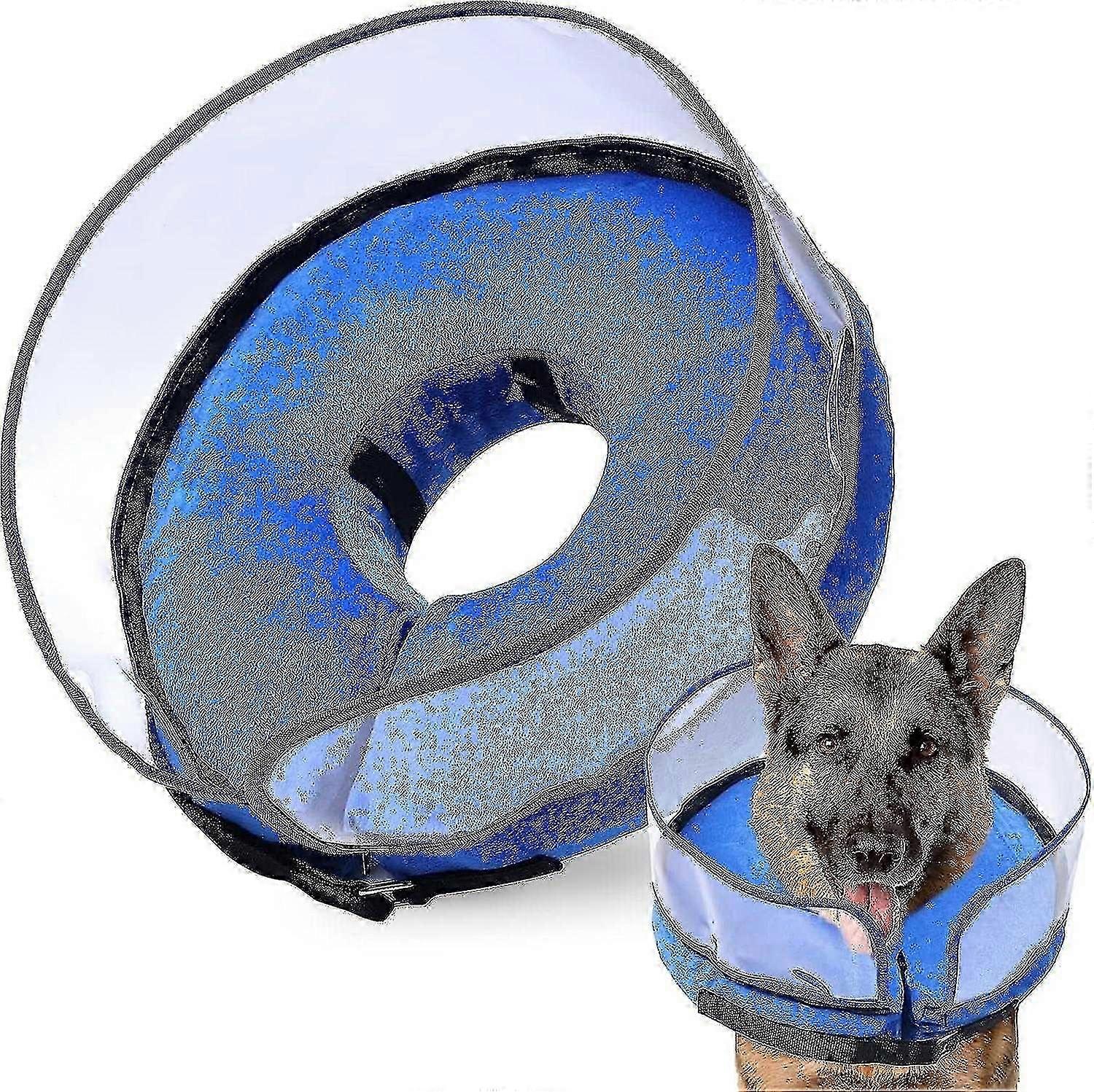 Dog Cone, Inflatable Dog Cone After Surgery For Small Medium Large Dogs, Soft Cones With Enhanced An-fcy