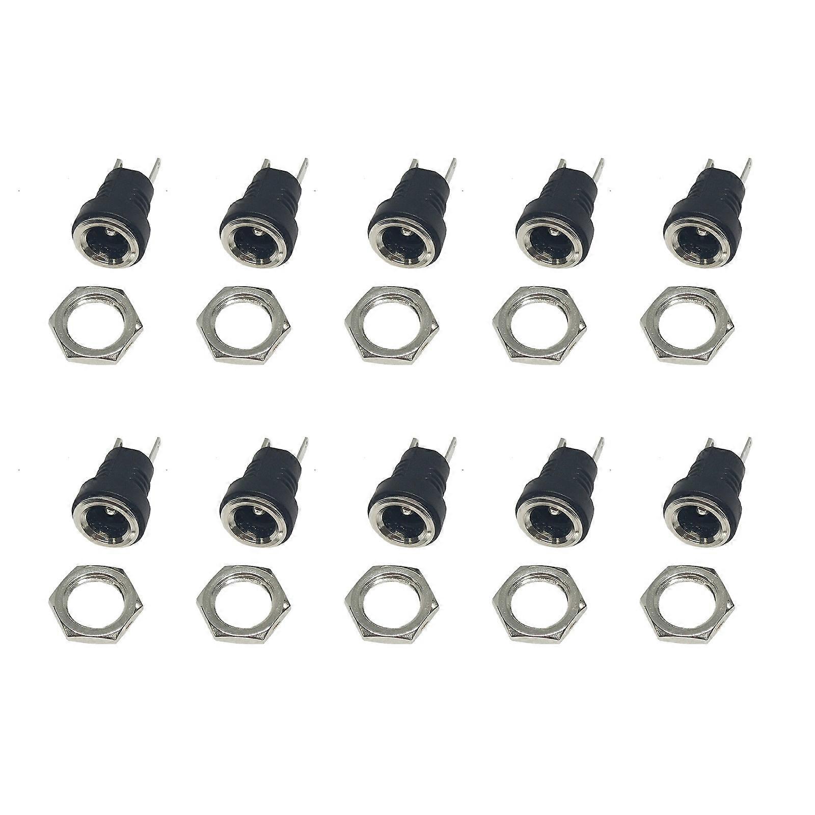 Panel Mount 5.5x2.1mm 2.5mm Power Alloy Shell Enhanced Durability Design Multicolor