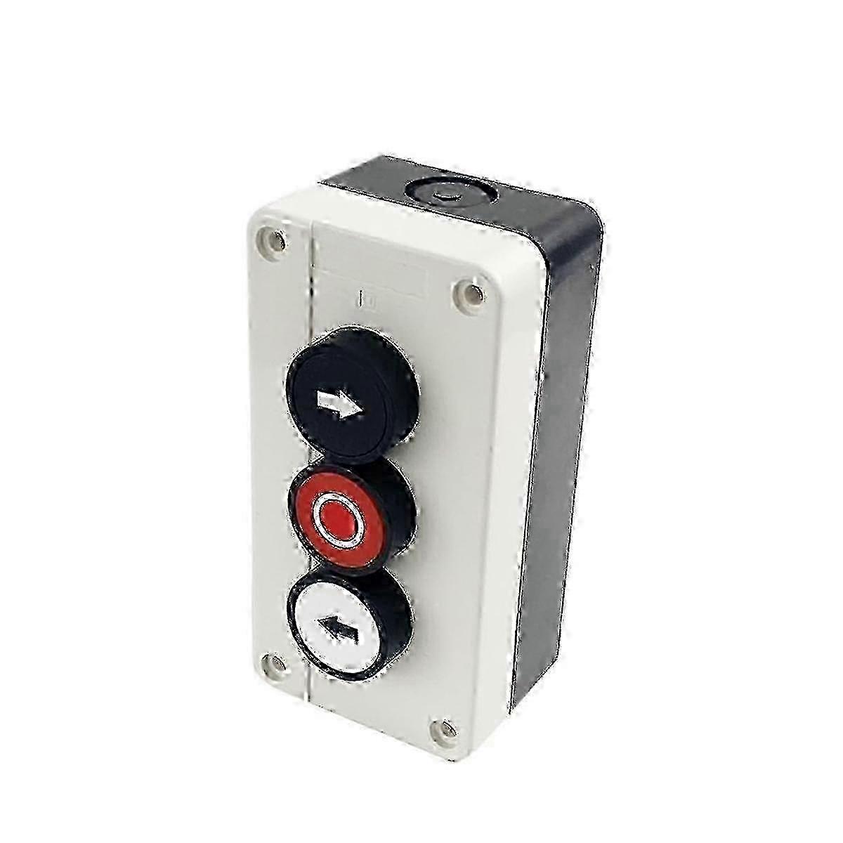 Waterproof Three Hole Push Button Switch Box 2no 1nc, Left-right Stop Electrical Control Station Edition