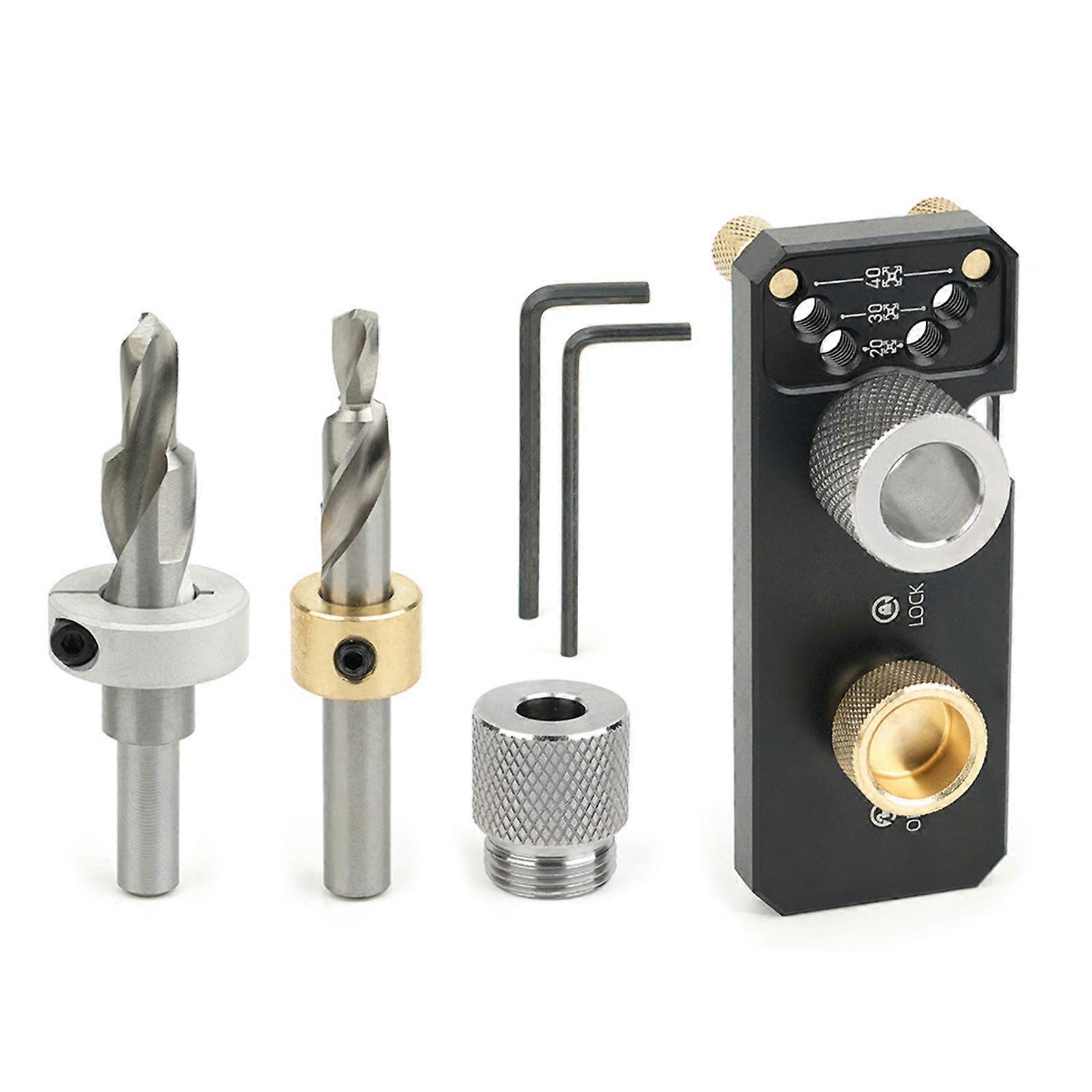 Precision Aluminum Profile Drilling Assistant Drill Guide Jig with Step Drill Bits for DIY Projects and Professional Use Multicolor