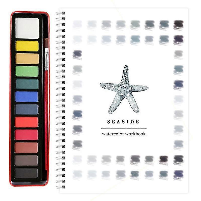 Watercolour Sketchbook Set for Beginners and Kids, Spiral Bound Painting Practice Pads