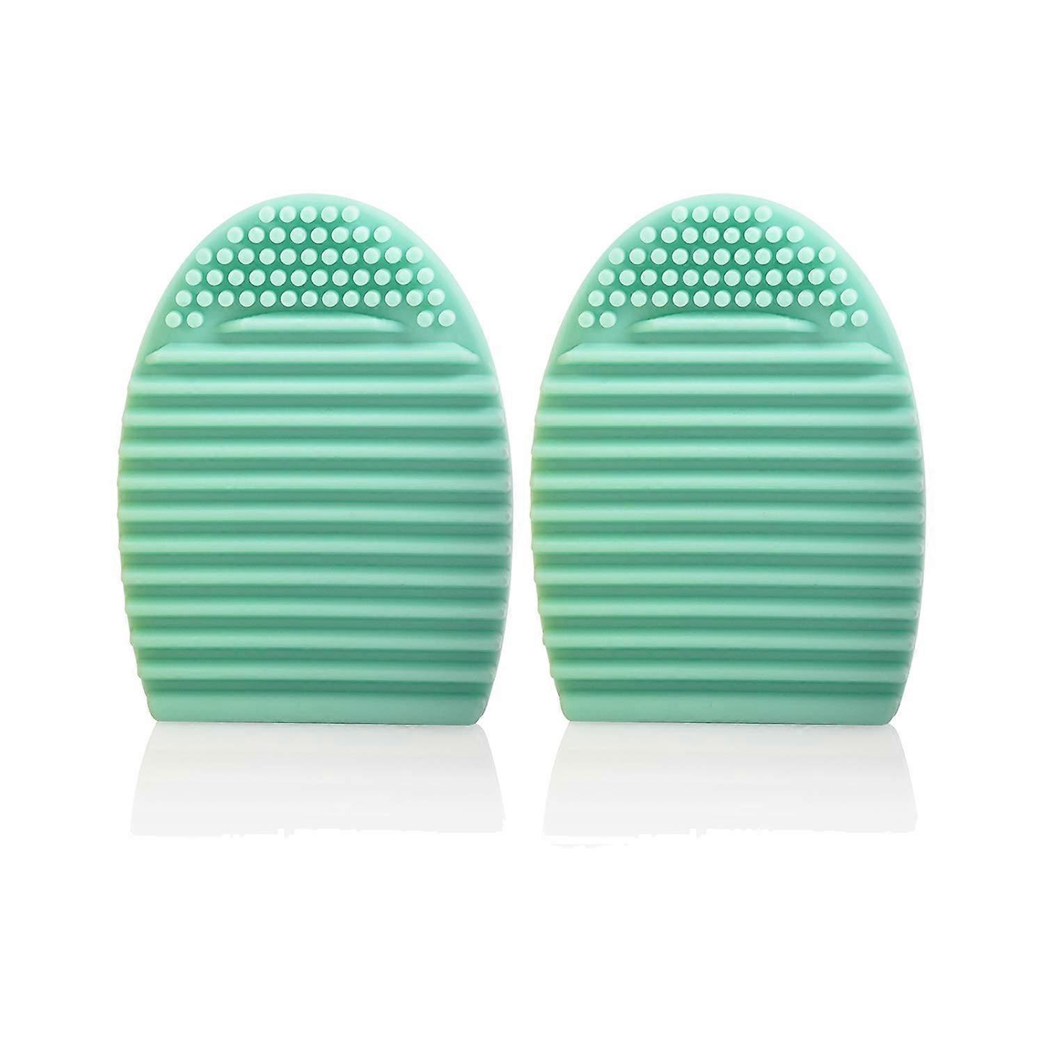 Silicone Makeup Brush Cleaner Egg 2 Pack for Deep Cleaning Cosmetic Brushes