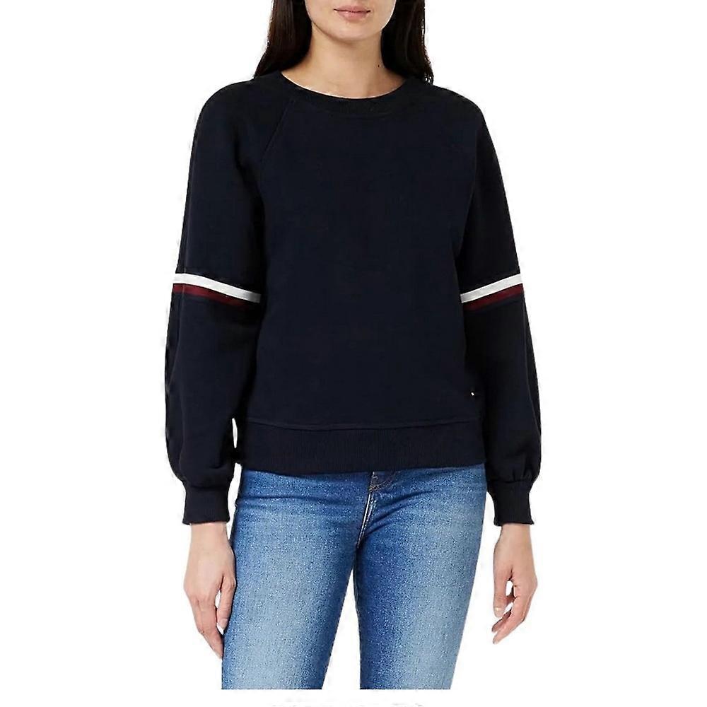 Sweat-shirt Tommy Hilfiger pour femme avec logo brodé Bleu marine S
