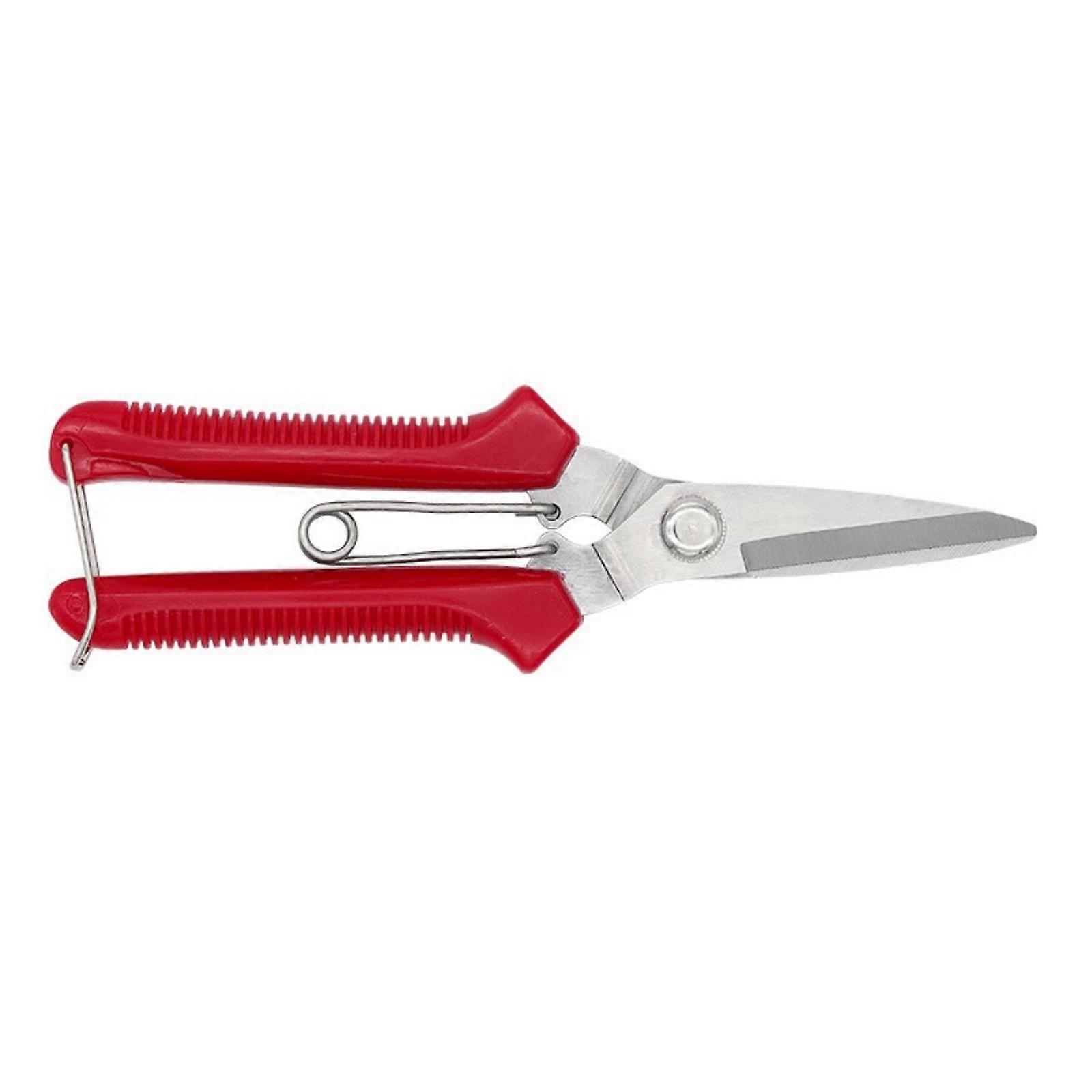 مقص تقليم الحديقة مقص مع قفل أمان مقاوم للتآكل الصلب مريح مقبض غير قابل للانزلاق لعمل المناظر الطبيعية الأحمر