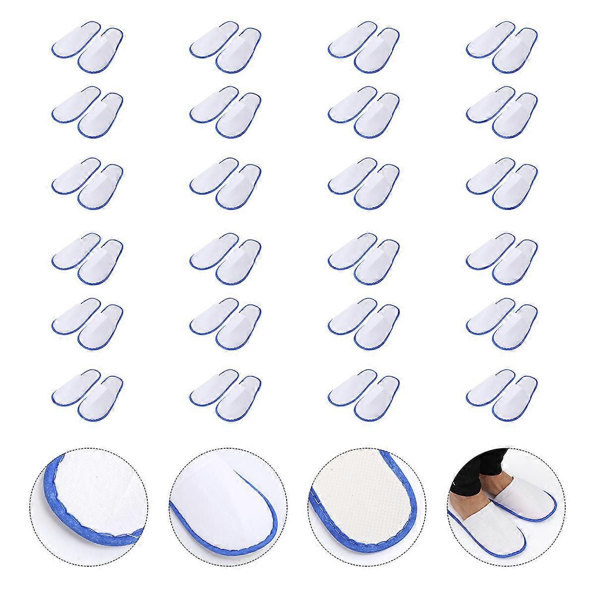 Disposable Slippers Comfortable Non-Slip Slippers for Hotel Use 24Pairs