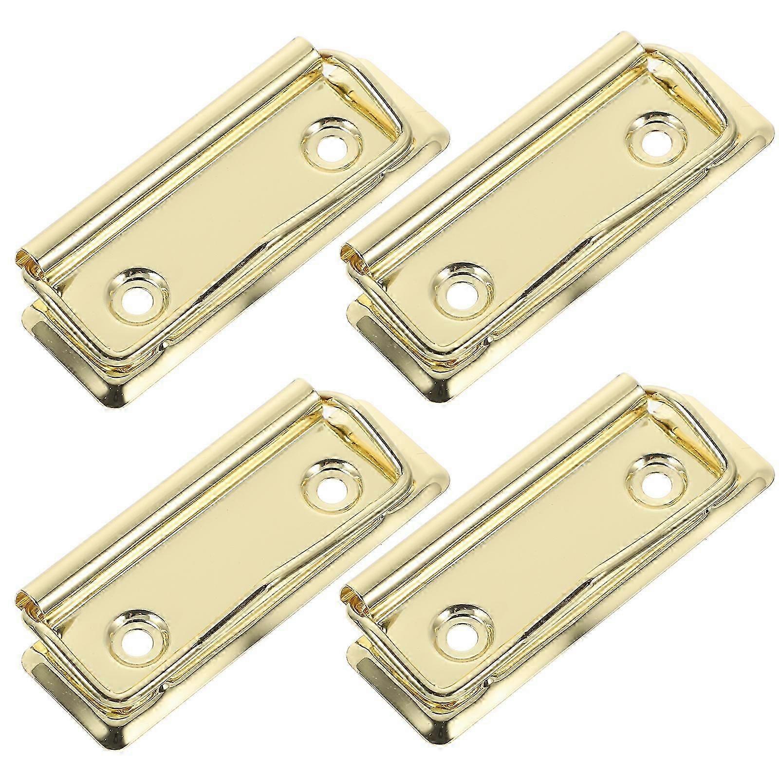 4pcs Mountable Clipboard Clips Metal Binder Clips