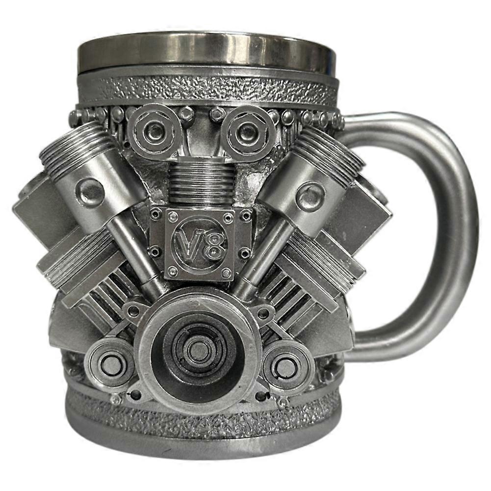  Engines Stainless Steel Mug,Creative 3D Car Engine V8
